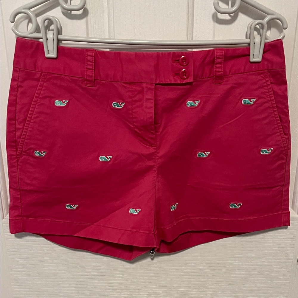 Vineyard Vines Pink Embroidered Women's Shorts